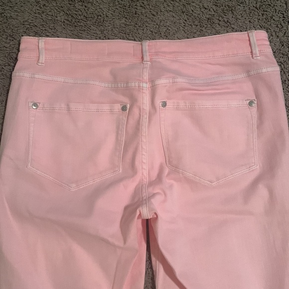 J.Jill Baby Pink Authentic Fit Cropped Jeans SZ 6 - Picture 4 of 5